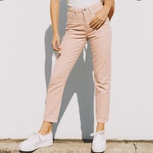 Princess Polly Dusty Pink Riton Ankle Jeans